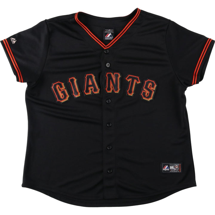 Majestic MLB San Francisco Giants Game Shirt Baseball Shirt Made in USA Men's Size M polyester black type Vintage Second Hand