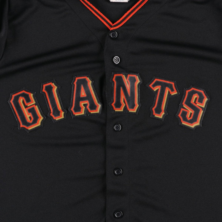 Majestic MLB San Francisco Giants Game Shirt Baseball Shirt Made in USA Men's Size M polyester black type Vintage Second Hand