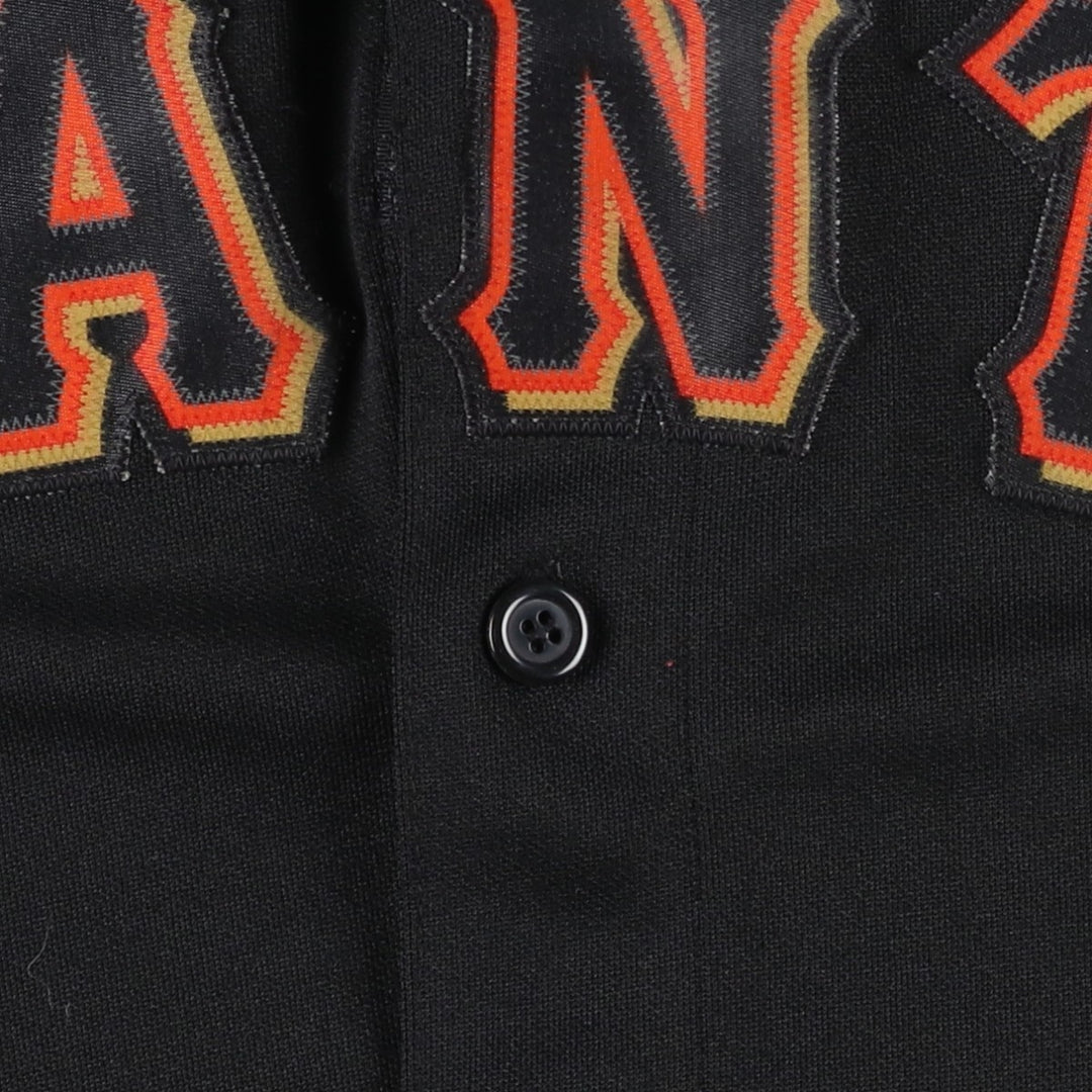 Majestic MLB San Francisco Giants Game Shirt Baseball Shirt Made in USA Men's Size M polyester black type Vintage Second Hand