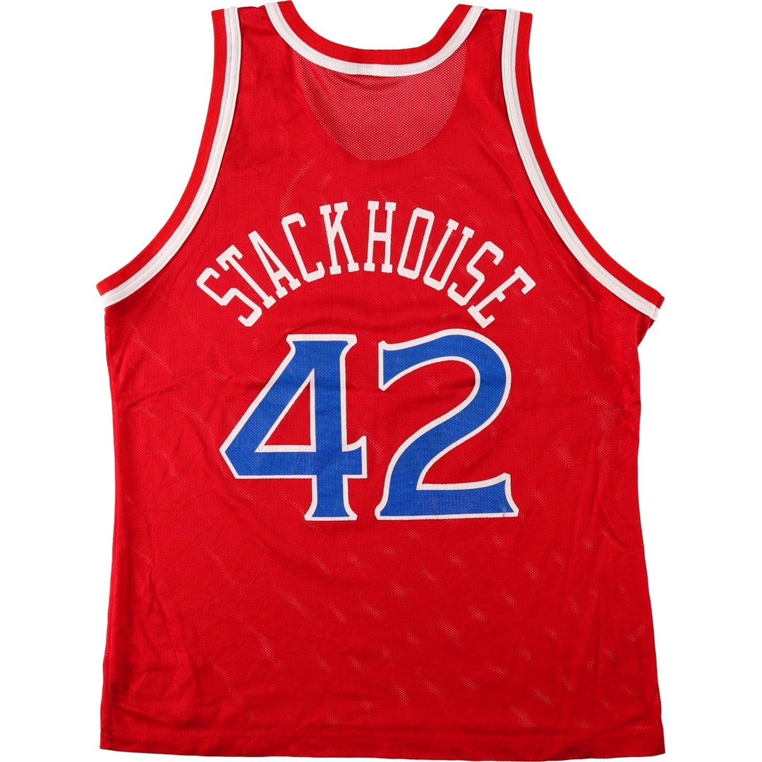90'S Champion Philadelphia 76ers Mesh Game Shirt Replica Uniform, Men's Size L (Equivalent), Vintage Nylon red type Vintage Second Hand