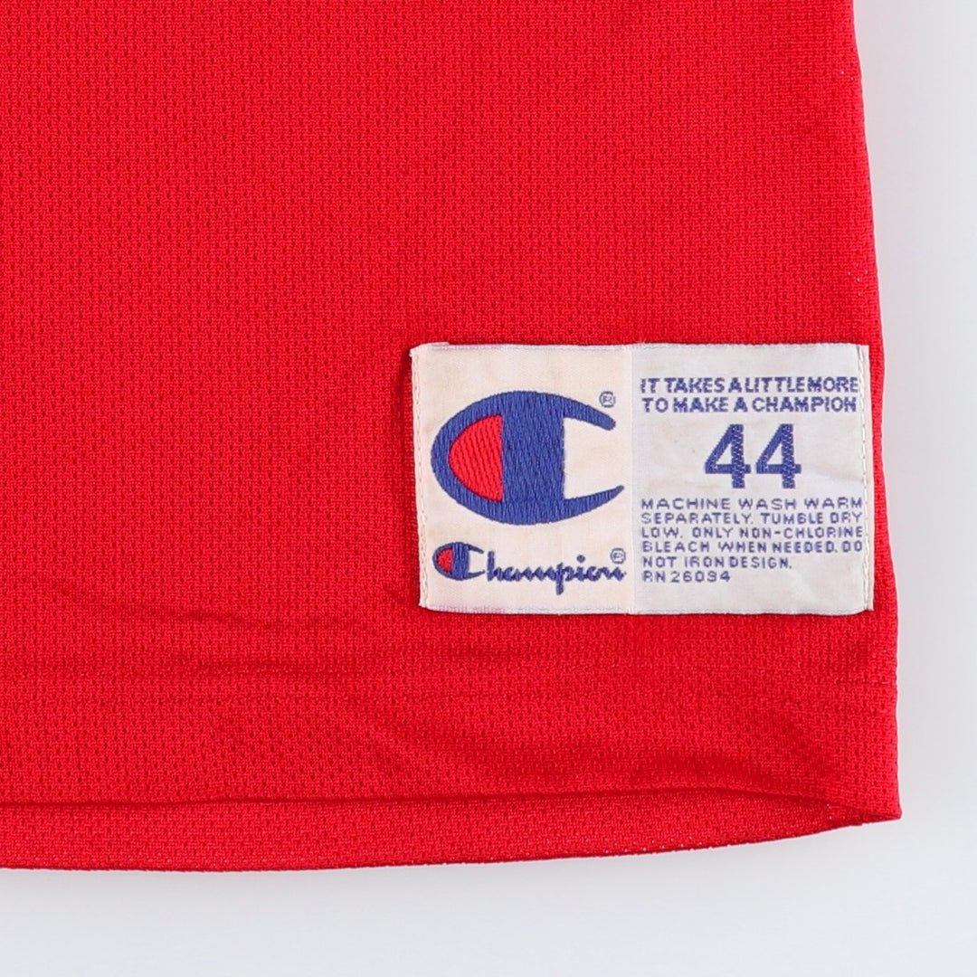 90'S Champion Philadelphia 76ers Mesh Game Shirt Replica Uniform, Men's Size L (Equivalent), Vintage Nylon red type Vintage Second Hand