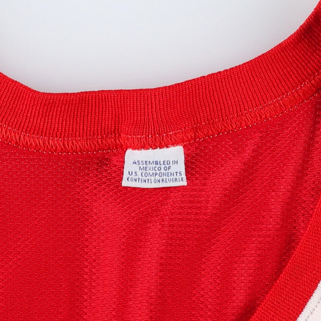 90'S Champion Philadelphia 76ers Mesh Game Shirt Replica Uniform, Men's Size L (Equivalent), Vintage Nylon red type Vintage Second Hand