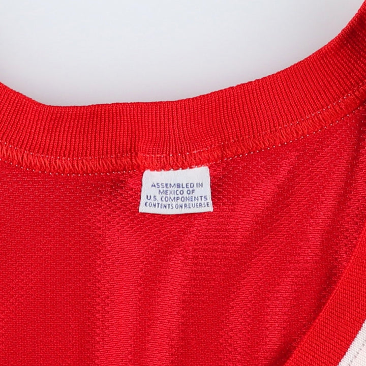90'S Champion Philadelphia 76ers Mesh Game Shirt Replica Uniform, Men's Size L (Equivalent), Vintage Nylon red type Vintage Second Hand