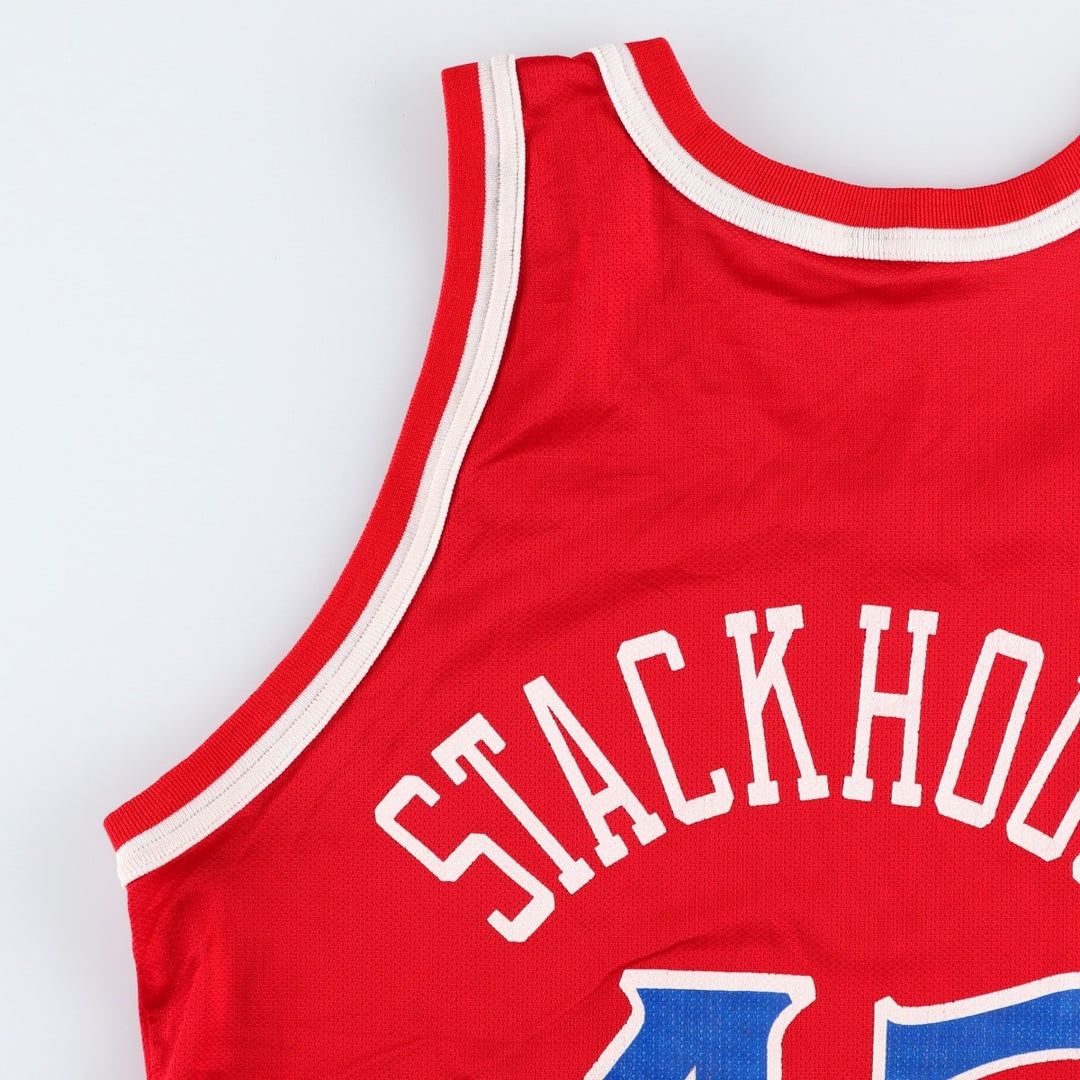 90'S Champion Philadelphia 76ers Mesh Game Shirt Replica Uniform, Men's Size L (Equivalent), Vintage Nylon red type Vintage Second Hand