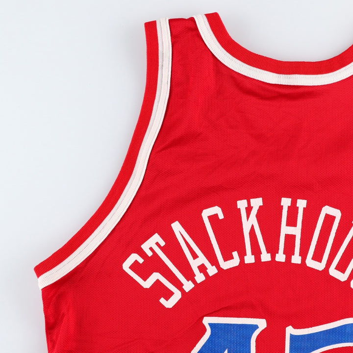 90'S Champion Philadelphia 76ers Mesh Game Shirt Replica Uniform, Men's Size L (Equivalent), Vintage Nylon red type Vintage Second Hand