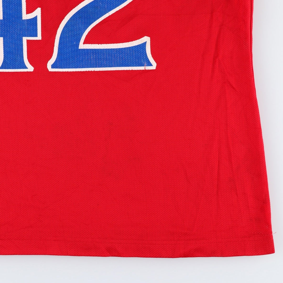 90'S Champion Philadelphia 76ers Mesh Game Shirt Replica Uniform, Men's Size L (Equivalent), Vintage Nylon red type Vintage Second Hand