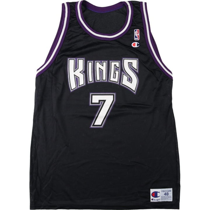90'S Champion Sacramento Kings Mesh Game Shirt Replica Uniform, Made in USA, Men's Size L (Equivalent), Vintage Nylon black type Vintage Second Hand