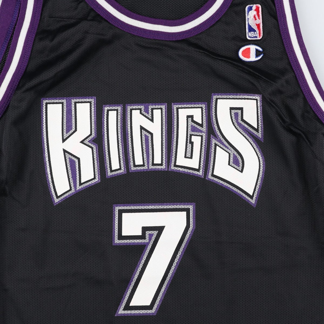 90'S Champion Sacramento Kings Mesh Game Shirt Replica Uniform, Made in USA, Men's Size L (Equivalent), Vintage Nylon black type Vintage Second Hand