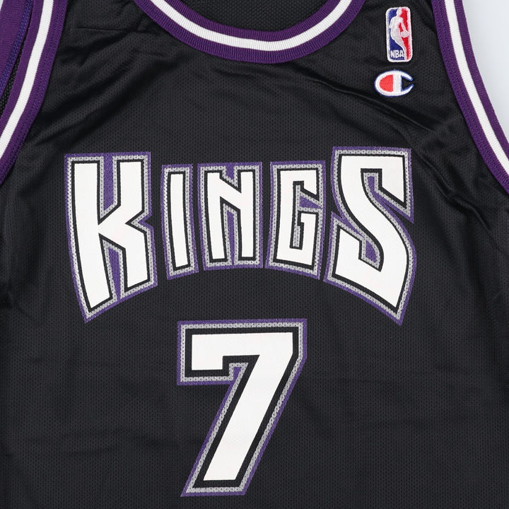 90'S Champion Sacramento Kings Mesh Game Shirt Replica Uniform, Made in USA, Men's Size L (Equivalent), Vintage Nylon black type Vintage Second Hand