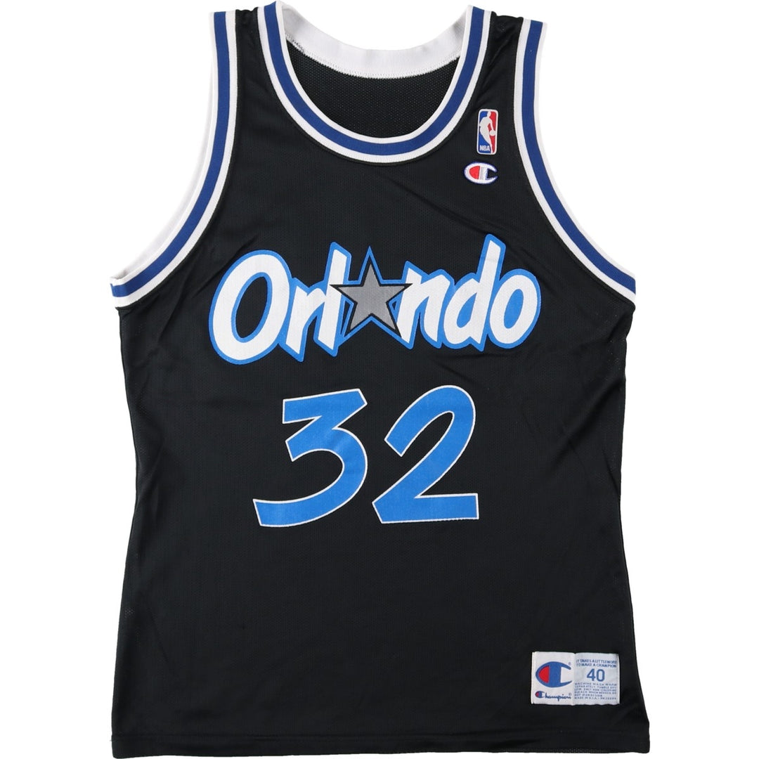 90'S Champion Orlando Magic Mesh Game Shirt Replica Uniform, Made in USA, Men's Size M (Equivalent), Vintage Nylon black type Vintage Second Hand