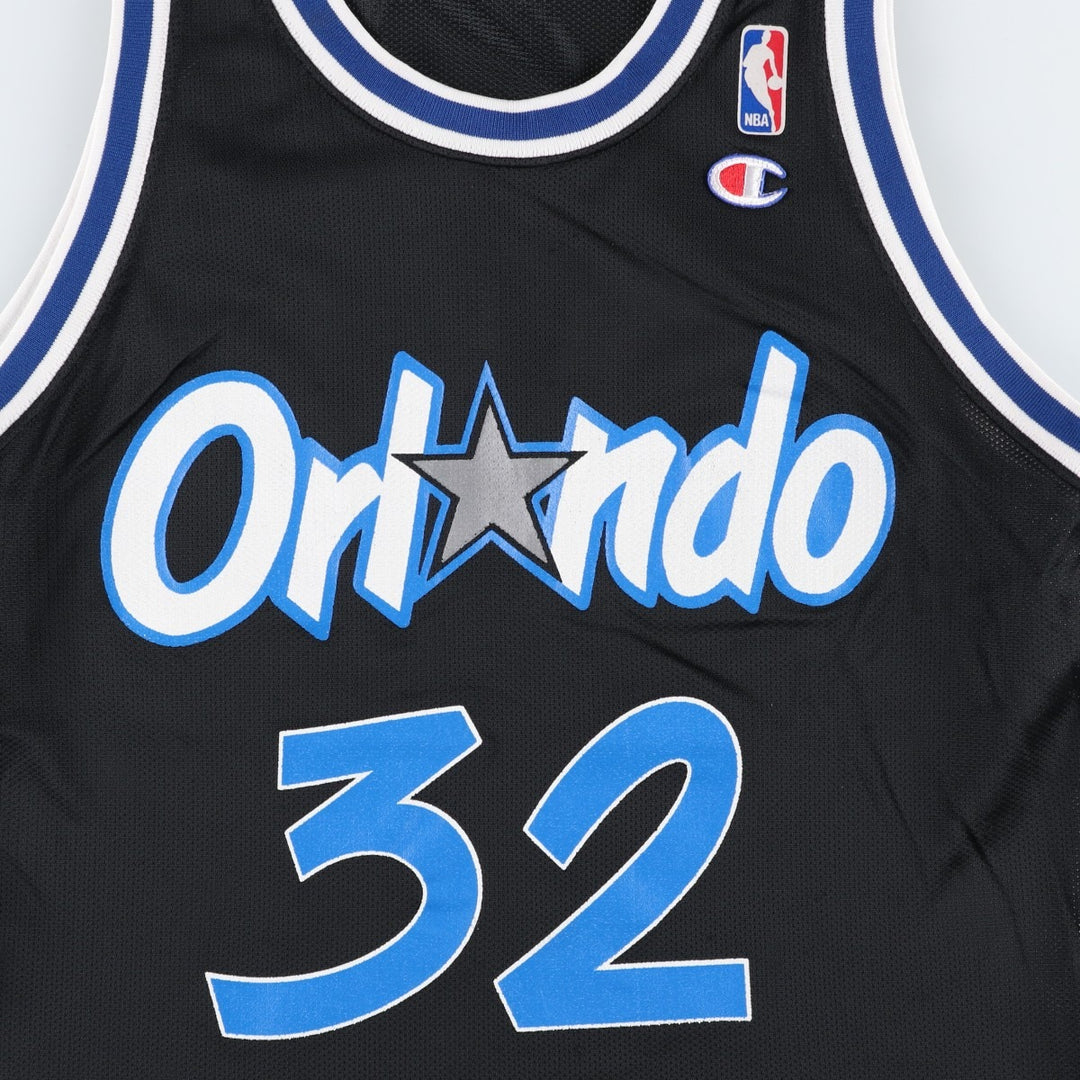 90'S Champion Orlando Magic Mesh Game Shirt Replica Uniform, Made in USA, Men's Size M (Equivalent), Vintage Nylon black type Vintage Second Hand