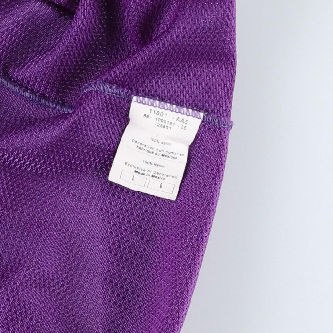 90'S Champion Toronto Raptors V-neck Mesh Game Shirt Replica Uniform (Men's Size L) Nylon gray type Vintage Second Hand