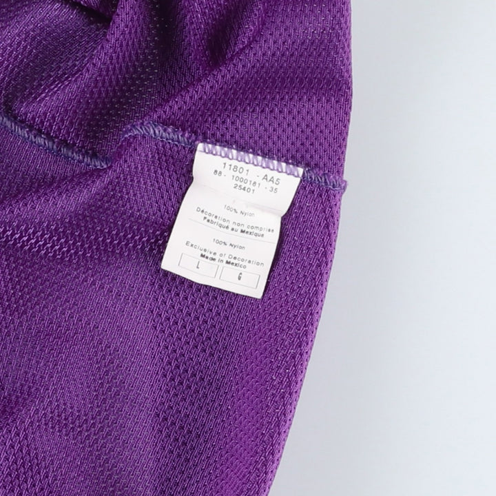 90'S Champion Toronto Raptors V-neck Mesh Game Shirt Replica Uniform (Men's Size L) Nylon gray type Vintage Second Hand