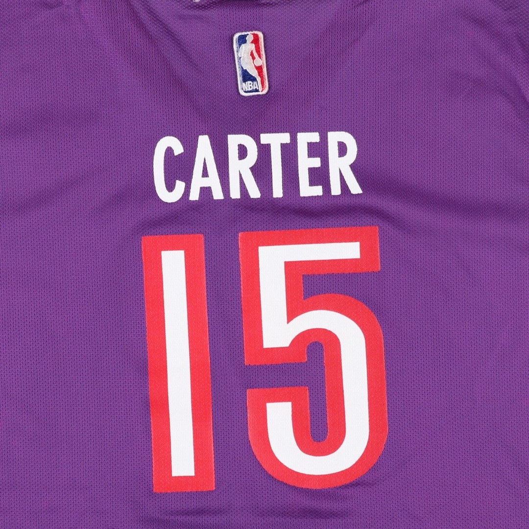 90'S Champion Toronto Raptors V-neck Mesh Game Shirt Replica Uniform (Men's Size L) Nylon gray type Vintage Second Hand