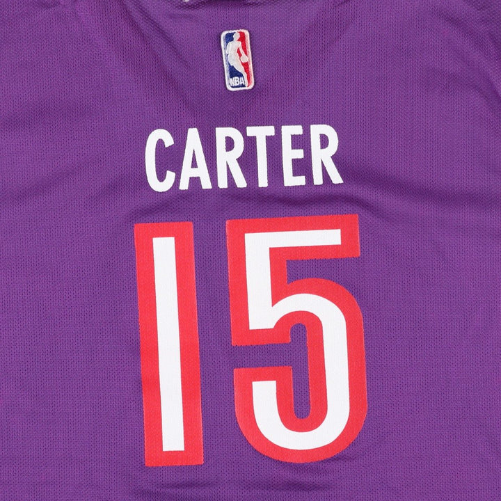 90'S Champion Toronto Raptors V-neck Mesh Game Shirt Replica Uniform (Men's Size L) Nylon gray type Vintage Second Hand