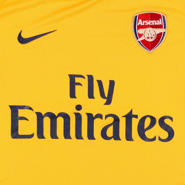2000'S Nike TEAM Premier League Arsenal FC soccer jersey game shirt, men's size L (approx.) polyester yellow type Vintage Second Hand