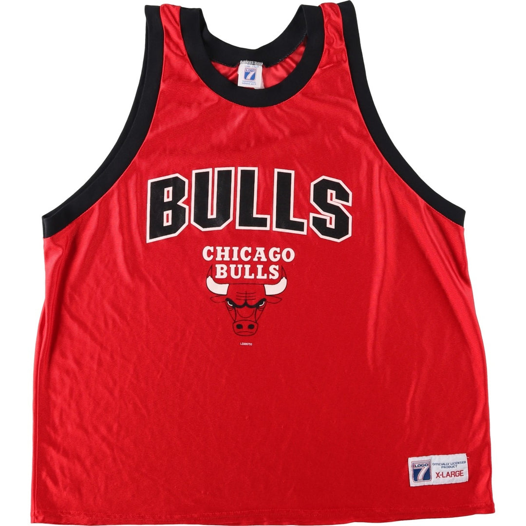 LOGO 7 NBA CHICAGO BULLS Game Shirt Replica Uniform (Men's XL equivalent) unclear red type Vintage Second Hand