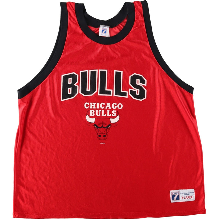 LOGO 7 NBA CHICAGO BULLS Game Shirt Replica Uniform (Men's XL equivalent) unclear red type Vintage Second Hand
