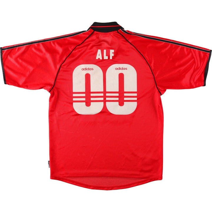 90'S Adidas Primeira Liga SL Benfica V-neck collared soccer jersey game shirt, men's size M (approx.) polyester red type Vintage Second Hand