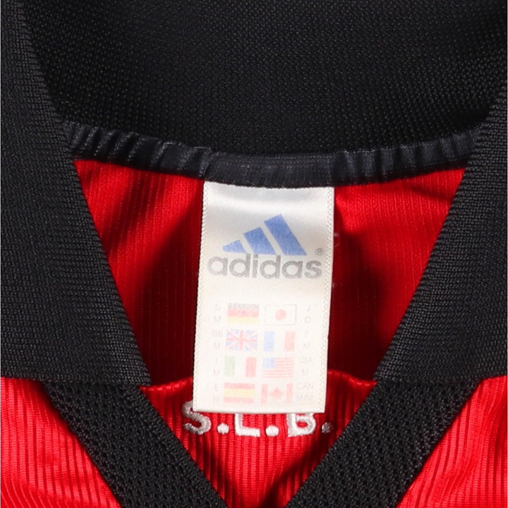 90'S Adidas Primeira Liga SL Benfica V-neck collared soccer jersey game shirt, men's size M (approx.) polyester red type Vintage Second Hand