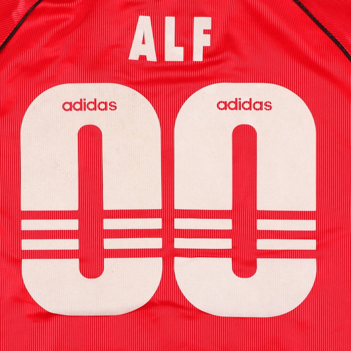 90'S Adidas Primeira Liga SL Benfica V-neck collared soccer jersey game shirt, men's size M (approx.) polyester red type Vintage Second Hand
