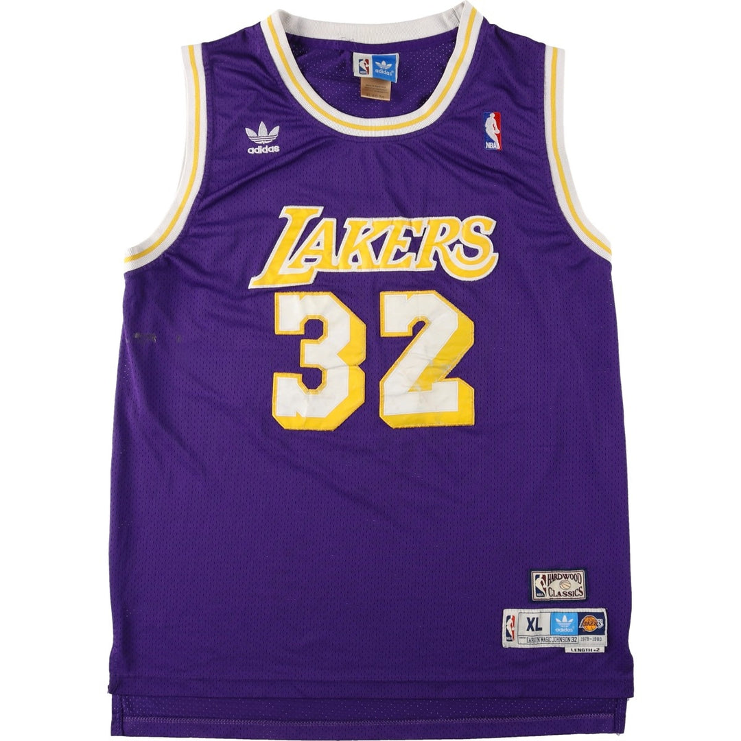 Adidas NBA Los Angeles Lakers Game Shirt Replica Uniform Men's XL (approx.) Mesh polyester purple type Vintage Second Hand