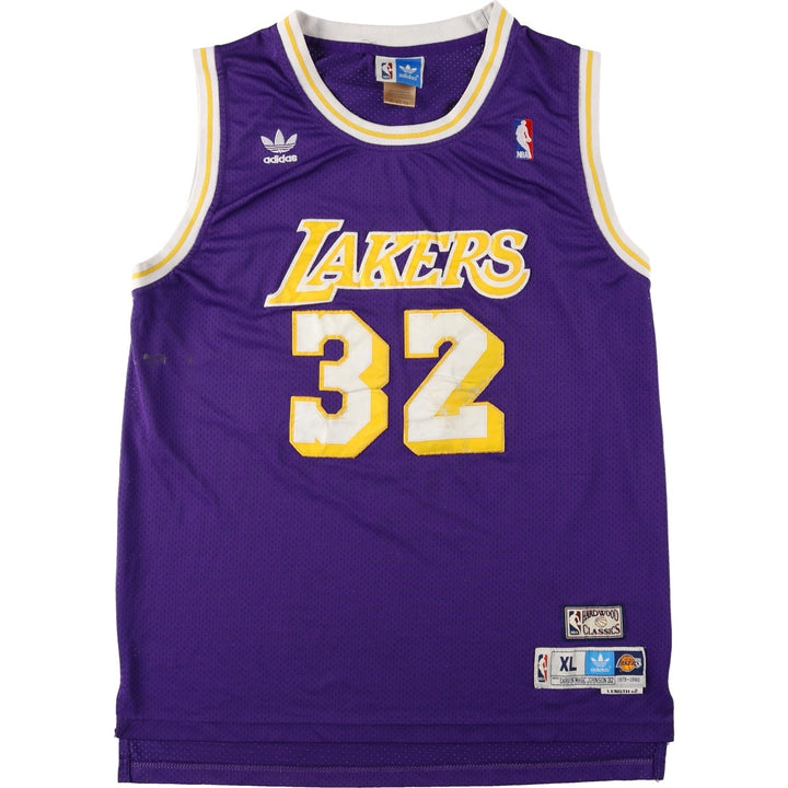 Adidas NBA Los Angeles Lakers Game Shirt Replica Uniform Men's XL (approx.) Mesh polyester purple type Vintage Second Hand