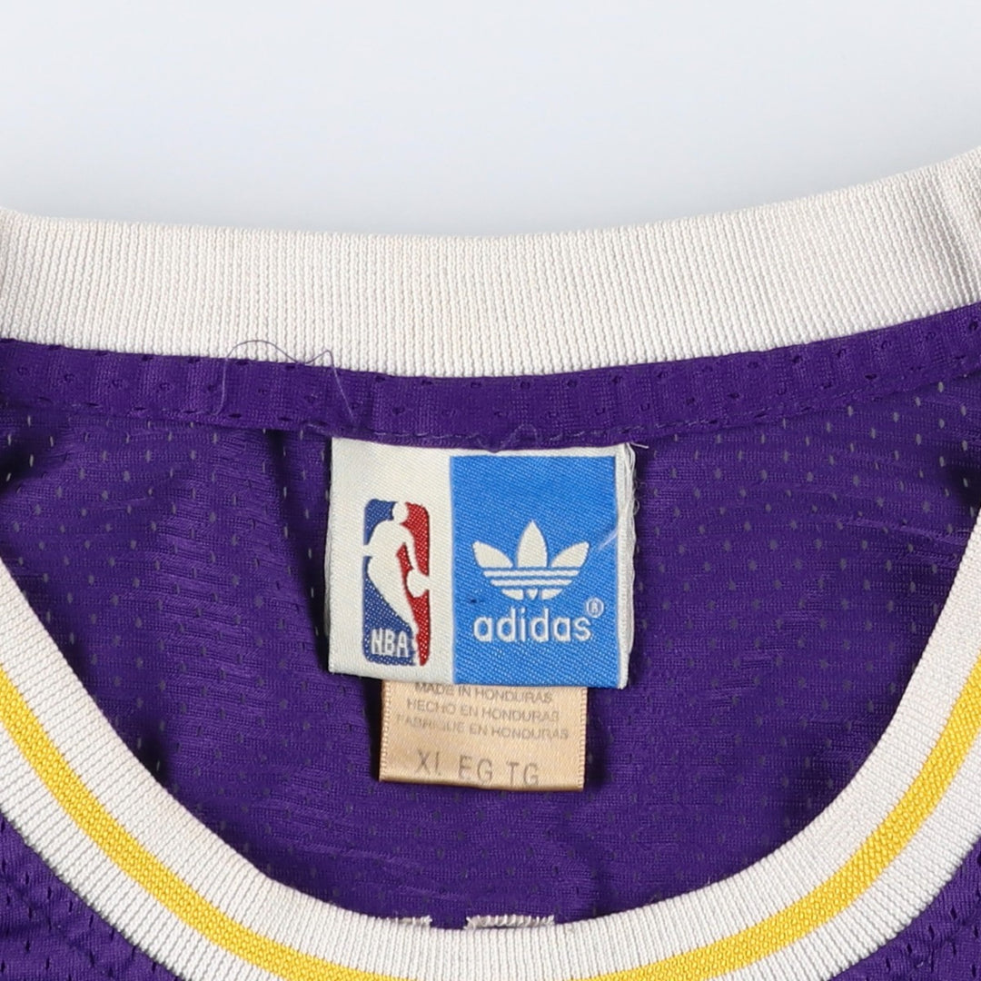 Adidas NBA Los Angeles Lakers Game Shirt Replica Uniform Men's XL (approx.) Mesh polyester purple type Vintage Second Hand