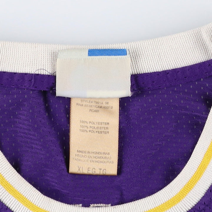 Adidas NBA Los Angeles Lakers Game Shirt Replica Uniform Men's XL (approx.) Mesh polyester purple type Vintage Second Hand