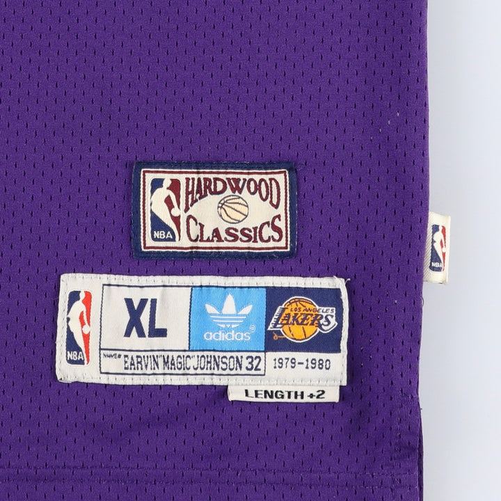 Adidas NBA Los Angeles Lakers Game Shirt Replica Uniform Men's XL (approx.) Mesh polyester purple type Vintage Second Hand