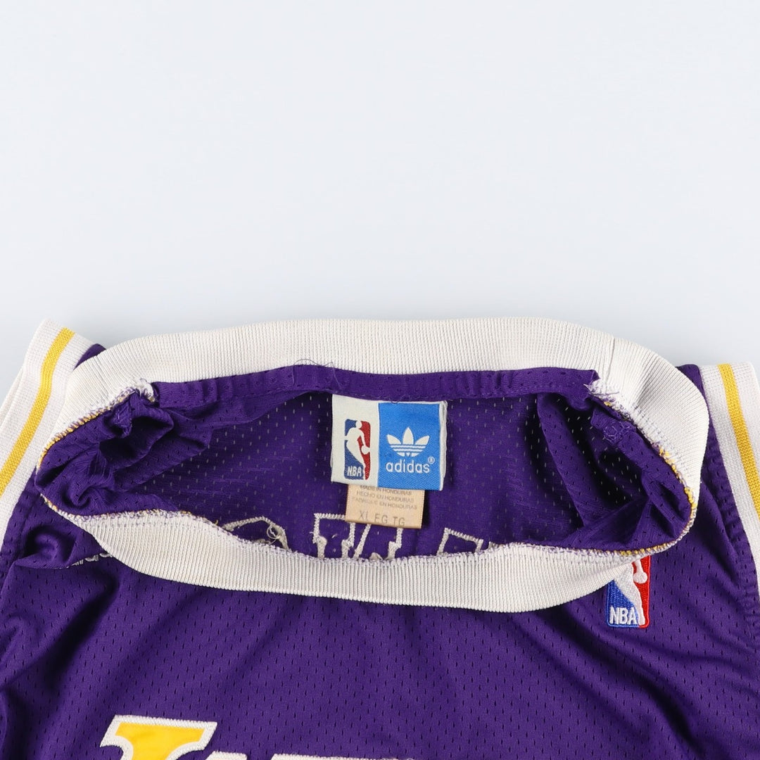 Adidas NBA Los Angeles Lakers Game Shirt Replica Uniform Men's XL (approx.) Mesh polyester purple type Vintage Second Hand