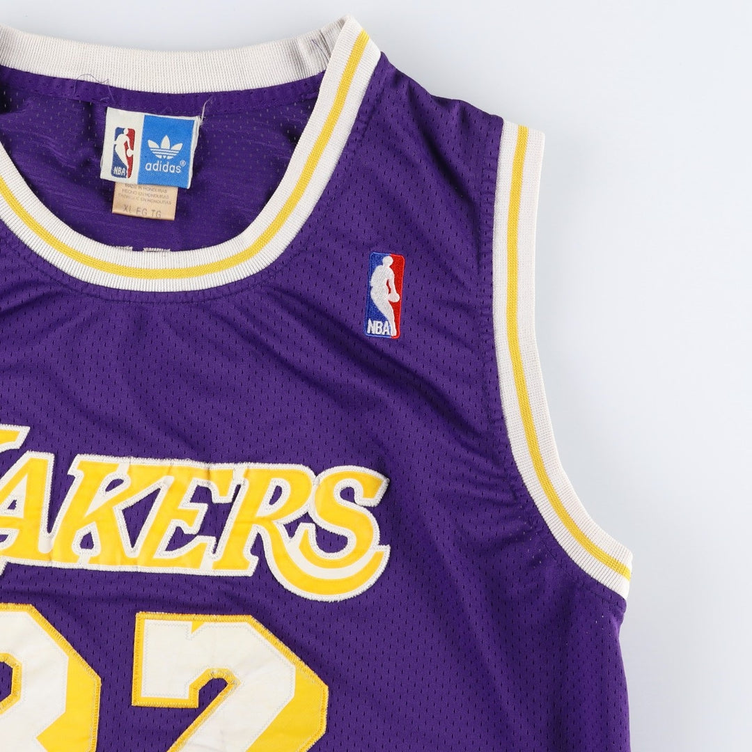 Adidas NBA Los Angeles Lakers Game Shirt Replica Uniform Men's XL (approx.) Mesh polyester purple type Vintage Second Hand