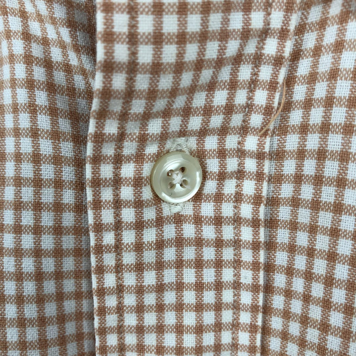 Ralph Lauren BLAIRE long sleeve button down check shirt, men's XL size cotton orange type Vintage Second Hand