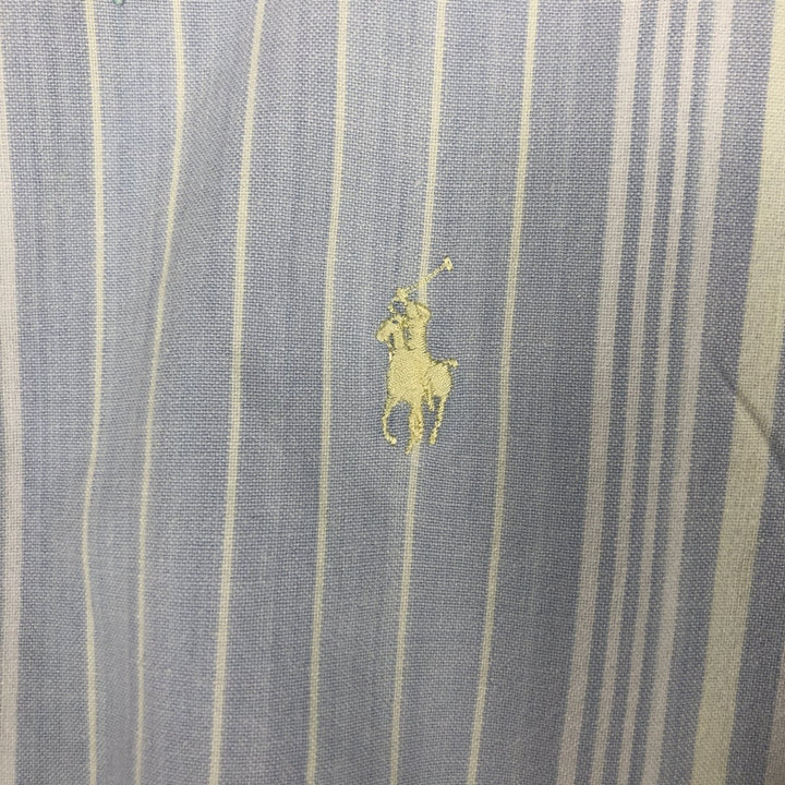 Ralph Lauren Multi-Stripe Long Sleeve Button-Down Striped Shirt, Men's Size L cotton Blue type light blue Vintage Second Hand