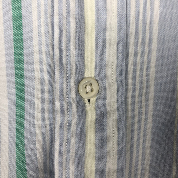 Ralph Lauren Multi-Stripe Long Sleeve Button-Down Striped Shirt, Men's Size L cotton Blue type light blue Vintage Second Hand