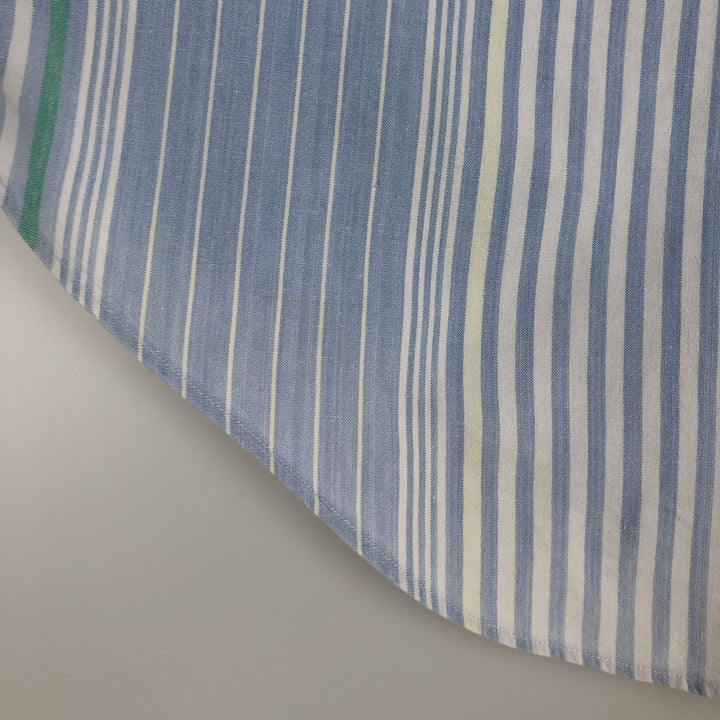 Ralph Lauren Multi-Stripe Long Sleeve Button-Down Striped Shirt, Men's Size L cotton Blue type light blue Vintage Second Hand