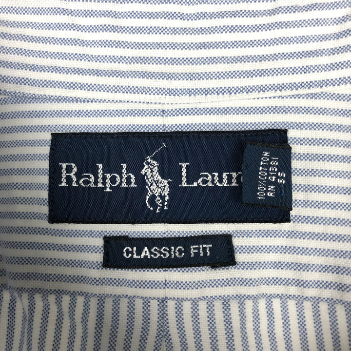 Ralph Lauren Classic Fit Long Sleeve Button Down Striped Shirt Men's Size L cotton blue type Vintage Second Hand