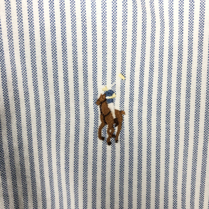 Ralph Lauren Classic Fit Long Sleeve Button Down Striped Shirt Men's Size L cotton blue type Vintage Second Hand