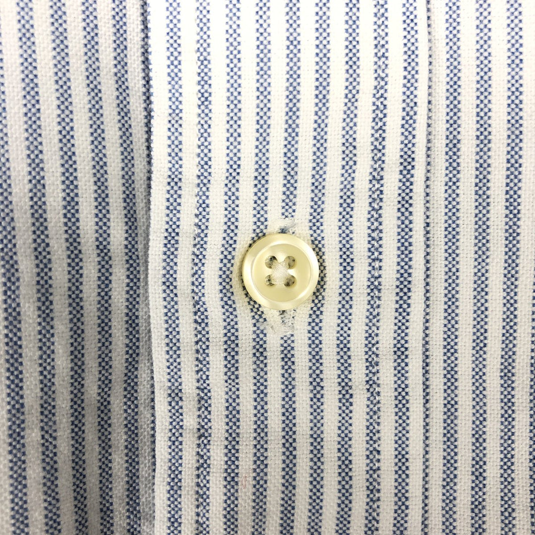 Ralph Lauren Classic Fit Long Sleeve Button Down Striped Shirt Men's Size L cotton blue type Vintage Second Hand