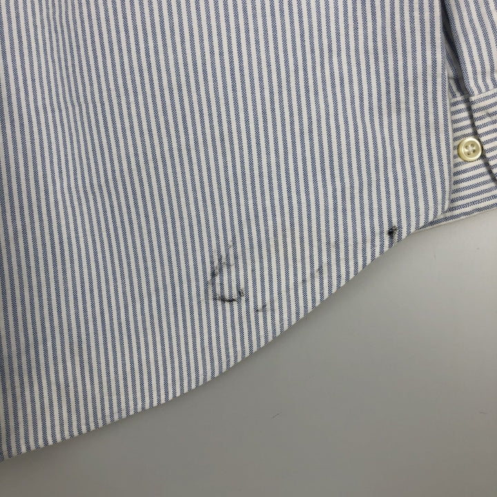 Ralph Lauren Classic Fit Long Sleeve Button Down Striped Shirt Men's Size L cotton blue type Vintage Second Hand