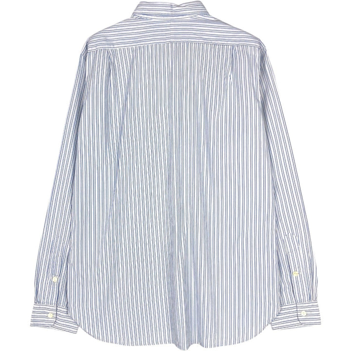 Ralph Lauren Classic Fit Multi-Stripe Long-Sleeve Cotton Stripe Shirt, Men's Size M (approx.) cotton blue type Vintage Second Hand