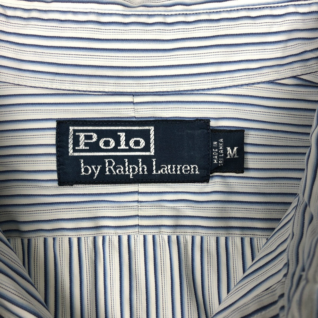 Ralph Lauren Classic Fit Multi-Stripe Long-Sleeve Cotton Stripe Shirt, Men's Size M (approx.) cotton blue type Vintage Second Hand