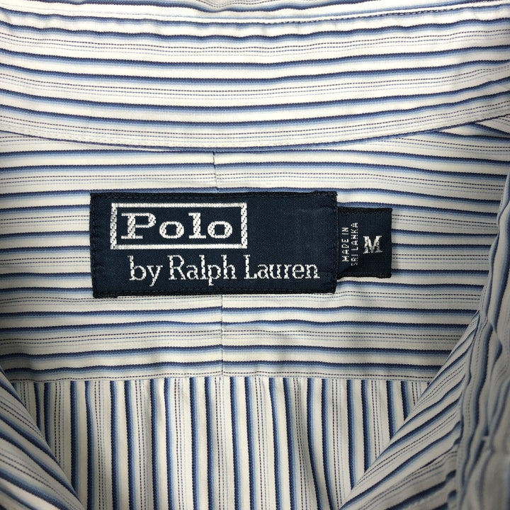 Ralph Lauren Classic Fit Multi-Stripe Long-Sleeve Cotton Stripe Shirt, Men's Size M (approx.) cotton blue type Vintage Second Hand