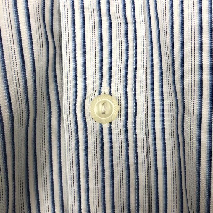 Ralph Lauren Classic Fit Multi-Stripe Long-Sleeve Cotton Stripe Shirt, Men's Size M (approx.) cotton blue type Vintage Second Hand