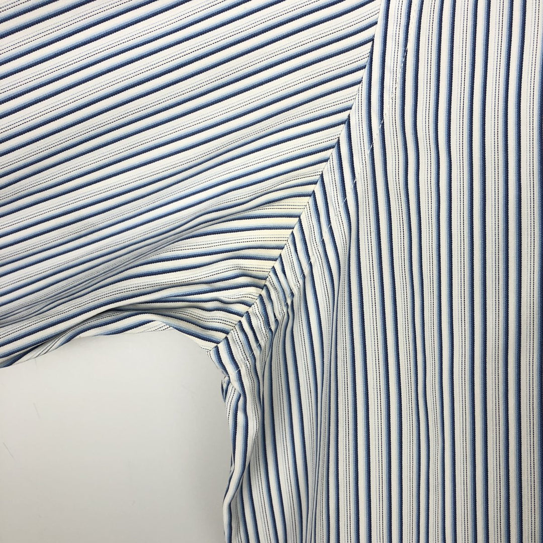 Ralph Lauren Classic Fit Multi-Stripe Long-Sleeve Cotton Stripe Shirt, Men's Size M (approx.) cotton blue type Vintage Second Hand