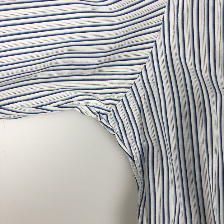 Ralph Lauren Classic Fit Multi-Stripe Long-Sleeve Cotton Stripe Shirt, Men's Size M (approx.) cotton blue type Vintage Second Hand