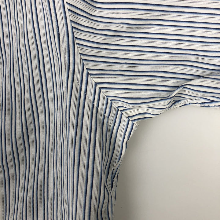 Ralph Lauren Classic Fit Multi-Stripe Long-Sleeve Cotton Stripe Shirt, Men's Size M (approx.) cotton blue type Vintage Second Hand