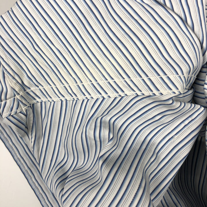 Ralph Lauren Classic Fit Multi-Stripe Long-Sleeve Cotton Stripe Shirt, Men's Size M (approx.) cotton blue type Vintage Second Hand
