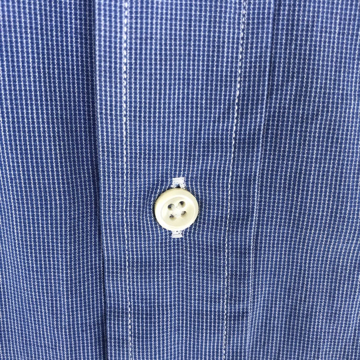 Ralph Lauren POLO by Ralph Lauren ANDREW Long Sleeve Cotton Check Shirt Men's XL cotton blue type Vintage Second Hand