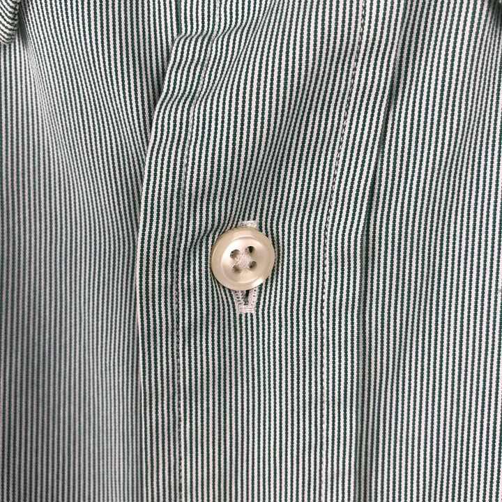 Ralph Lauren Classic Fit Long Sleeve Button Down Striped Shirt Men's XL cotton green type Vintage Second Hand
